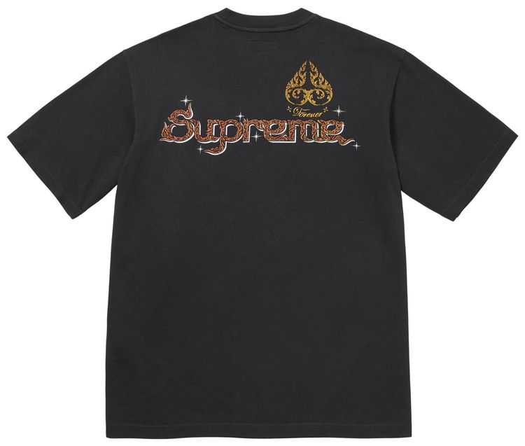 Supreme Peacock Short Sleeve Top Black