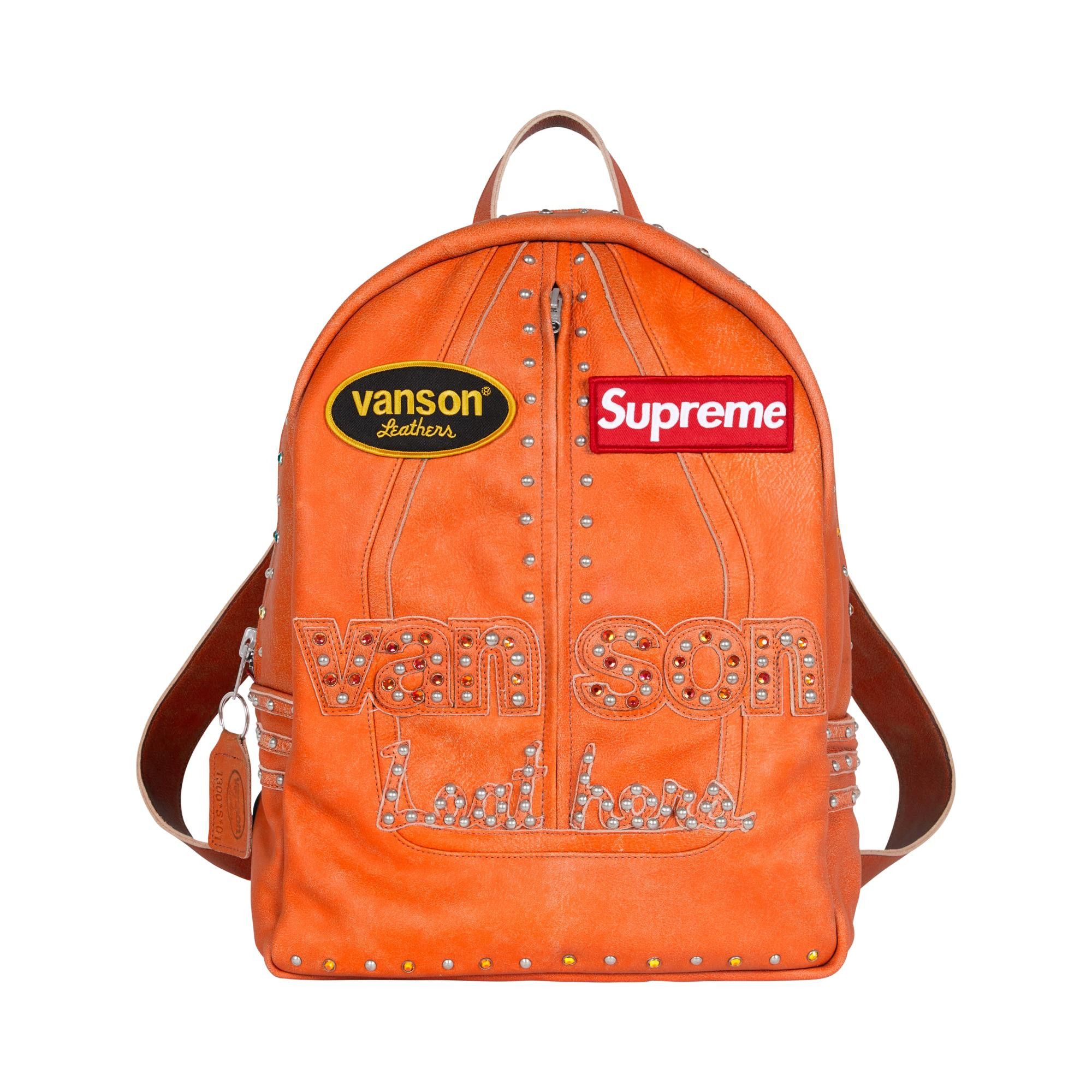Buy Supreme x Vanson Leathers x B.B. Simon Backpack 'Orange