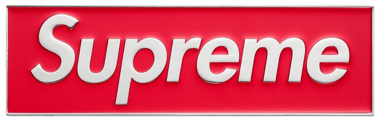 Supreme Box Logo Car Emblem Red