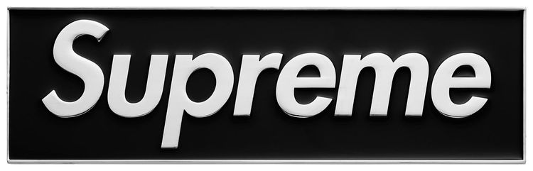 Supreme Box Logo Car Emblem Black