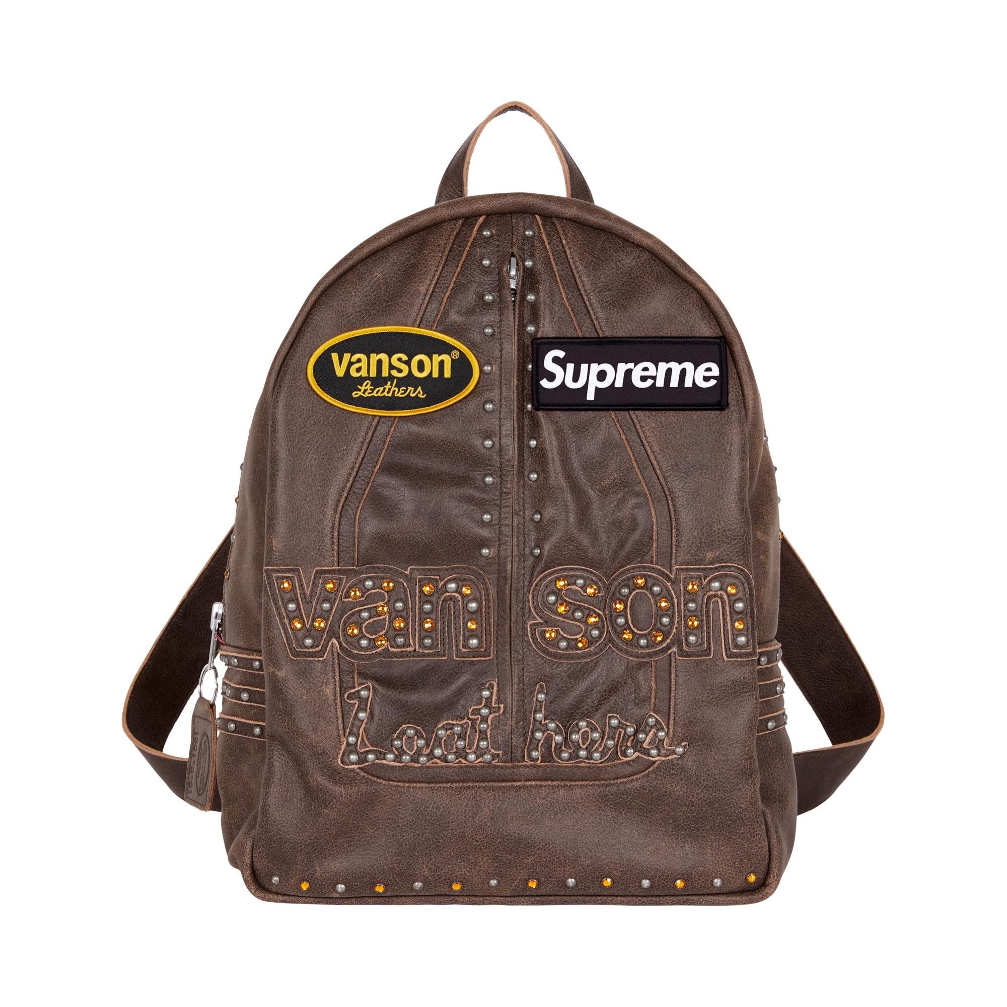 Buy Supreme x Vanson Leathers x B.B. Simon Backpack 'Brown