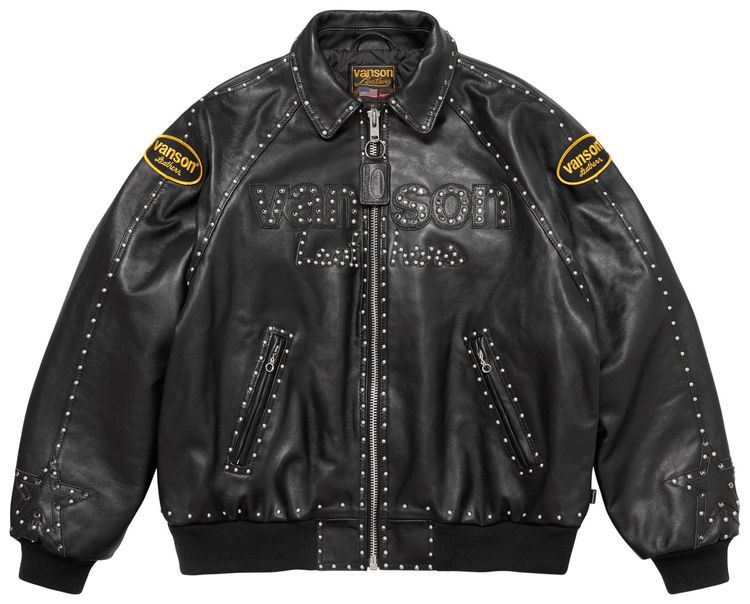Supreme x Vanson Leathers x BB Simon Jacket Black