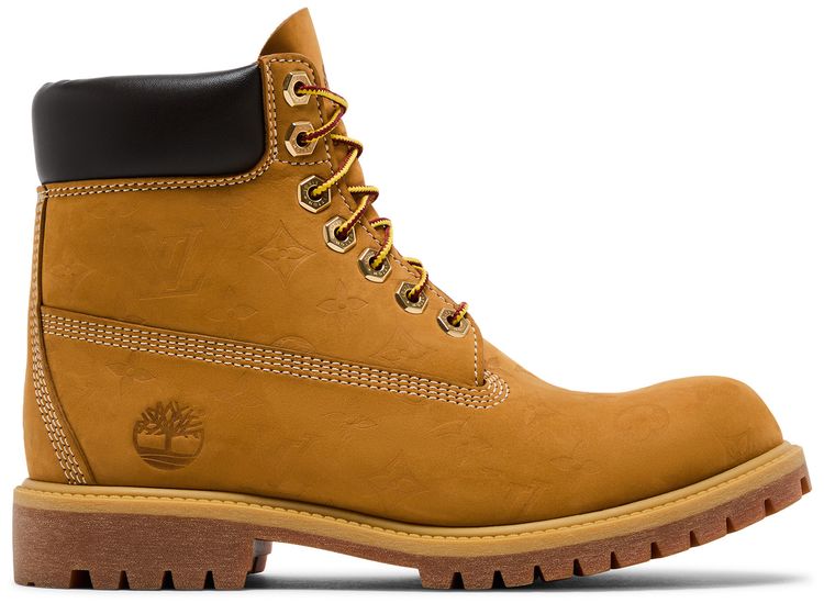 Louis Vuitton x Timberland 6 Inch Ankle Boot Embossed Monogram   Wheat