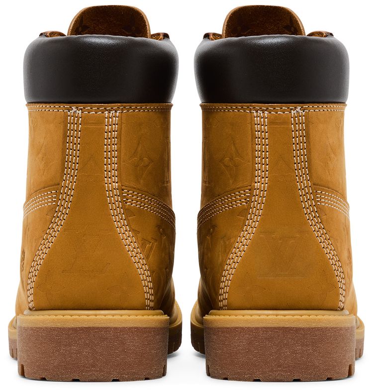 Louis Vuitton x Timberland 6 Inch Ankle Boot Embossed Monogram   Wheat