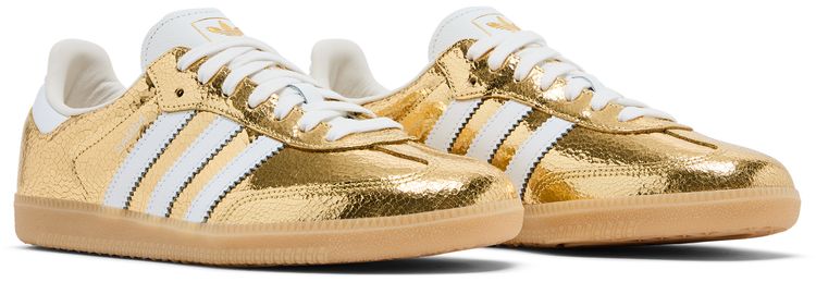 adidas Wmns Samba OG Cracked Metallic Pack   Gold