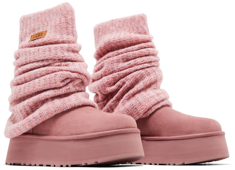 UGG Wmns Classic Mini Dipper Legwarmer Pink Dawn
