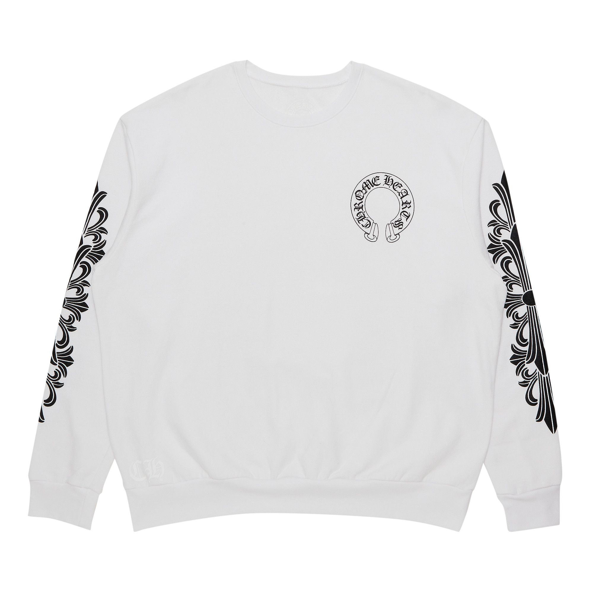 Buy Chrome Hearts Horseshoe Logo Crewneck 'White' - 1383