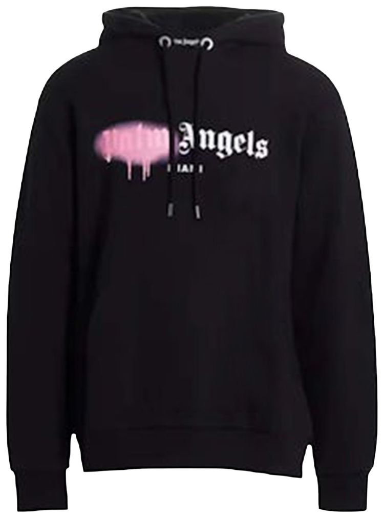 Moncler Palm Angels Miami Sprayed Logo Hoodie BlackPink