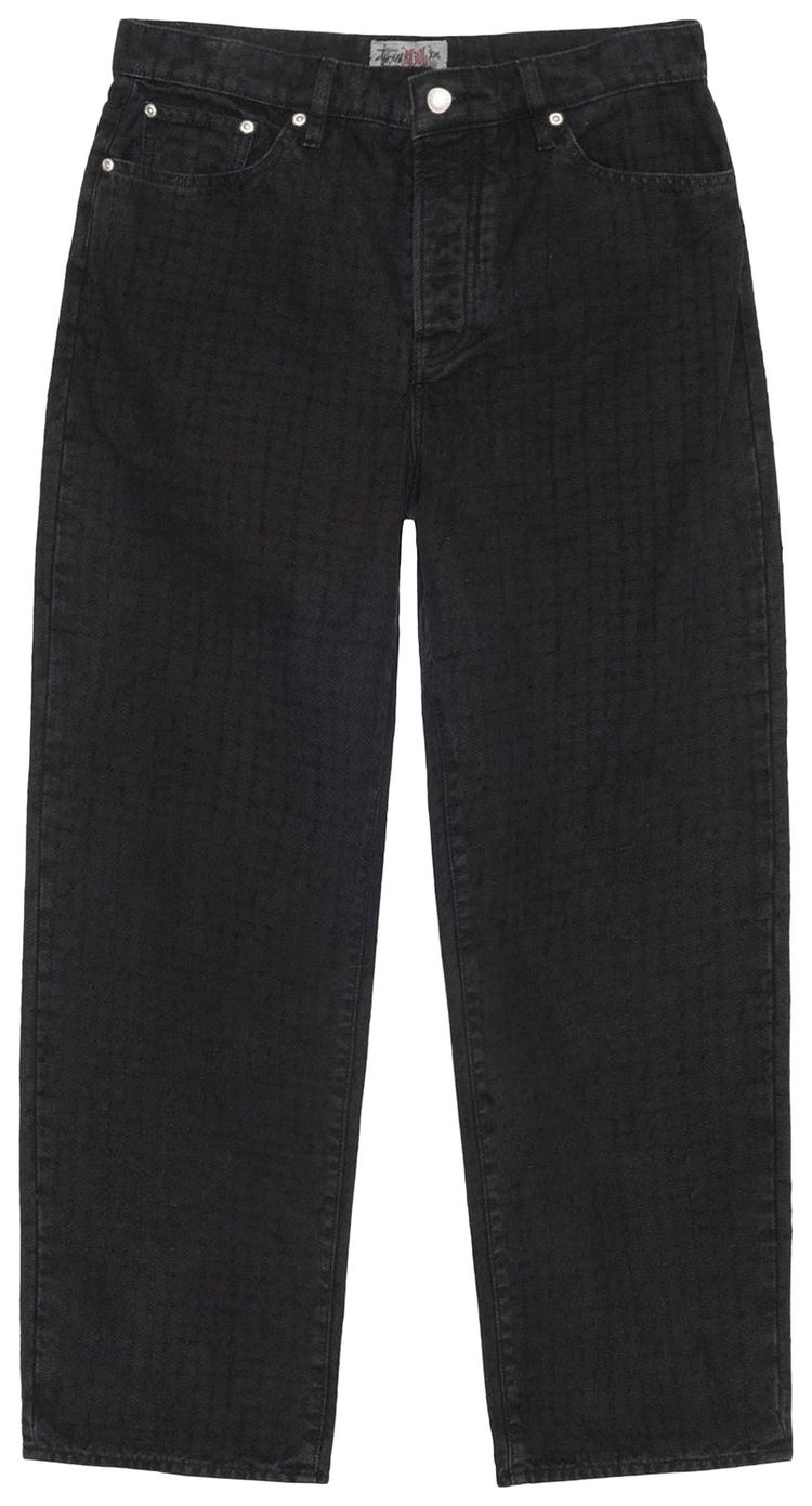 Stussy Big Ol Needlepunch Canvas Jeans Black