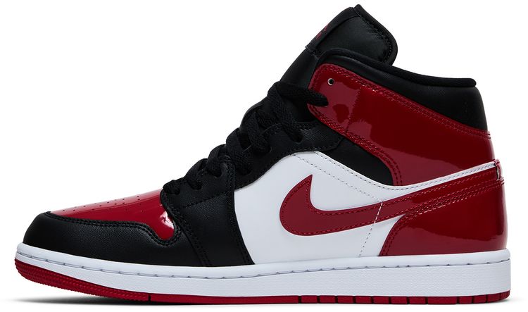 Air Jordan 1 Mid Patent Bred Toe