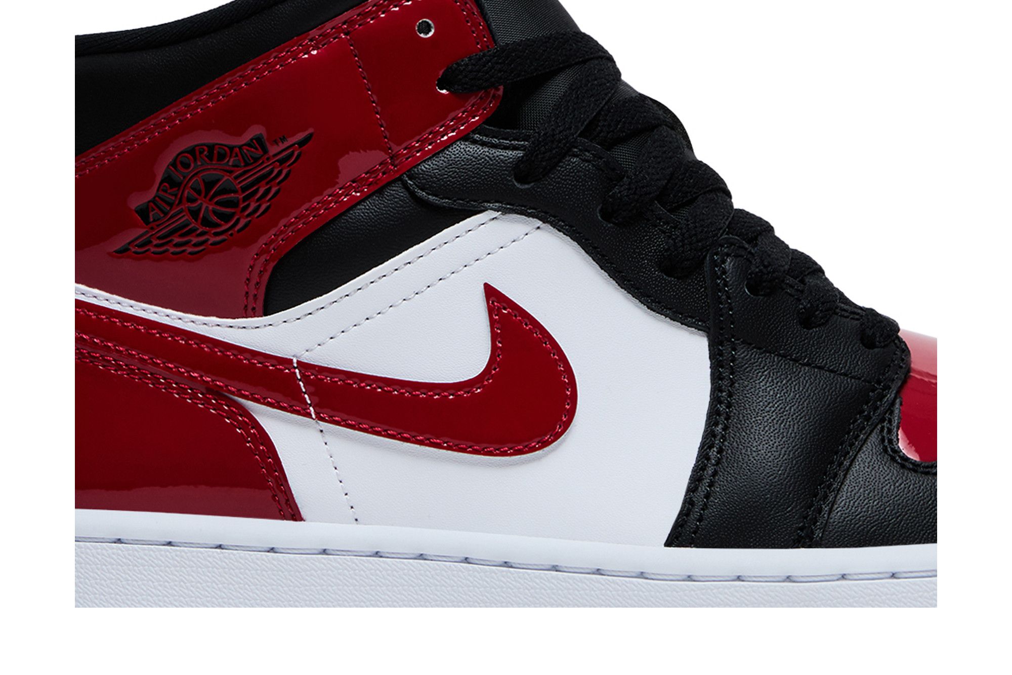 Buy Air Jordan 1 Mid 'Patent Bred Toe' - HV4091 006 | GOAT