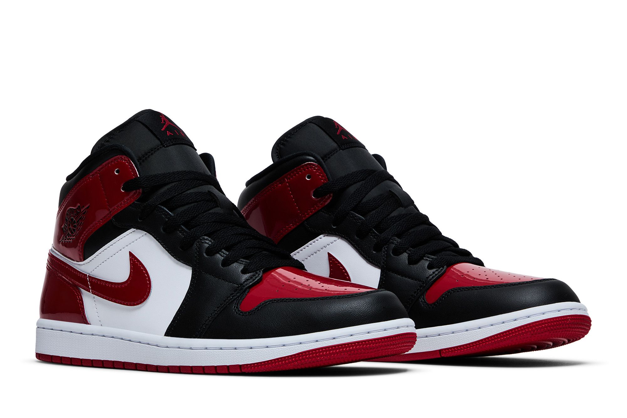 Buy Air Jordan 1 Mid 'Patent Bred Toe' - HV4091 006 | GOAT