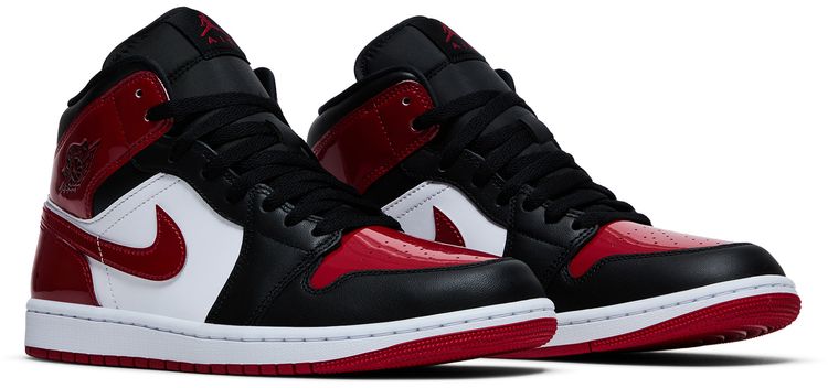 Air Jordan 1 Mid Patent Bred Toe