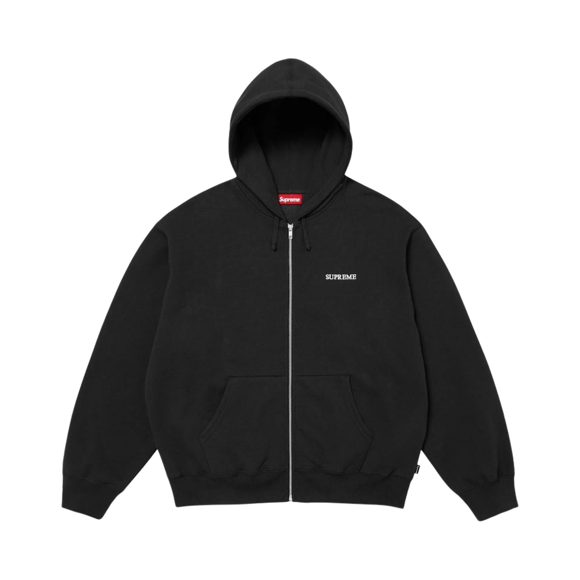 Buy Supreme Idgaf Zip Up Hooded Sweatshirt 'Black' - FW25SW75