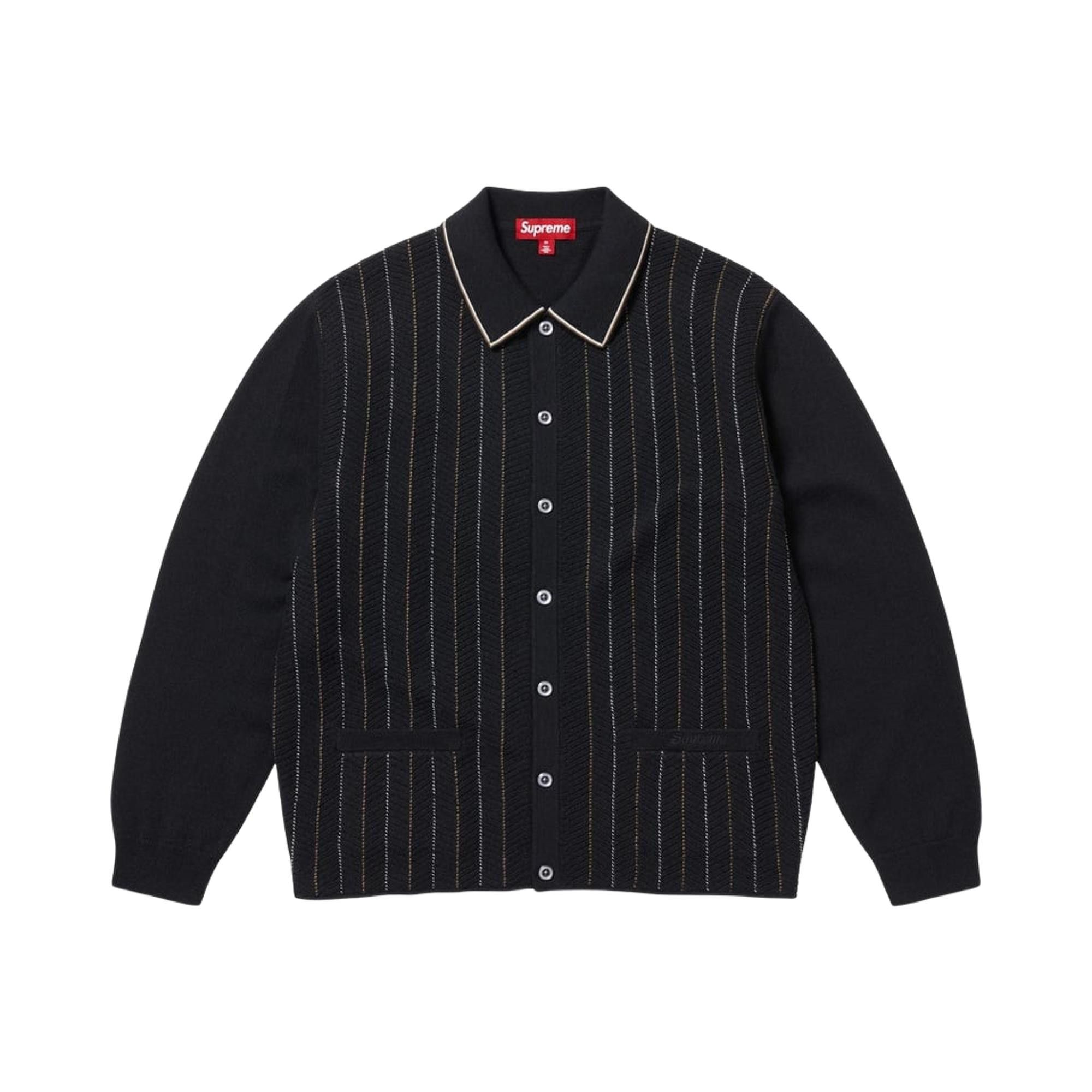김*현様 Supreme Herringbone Cardigan black Buy Supreme Herringbone Cardigan 'Black' - SS25SK36 BLACK | GOAT
