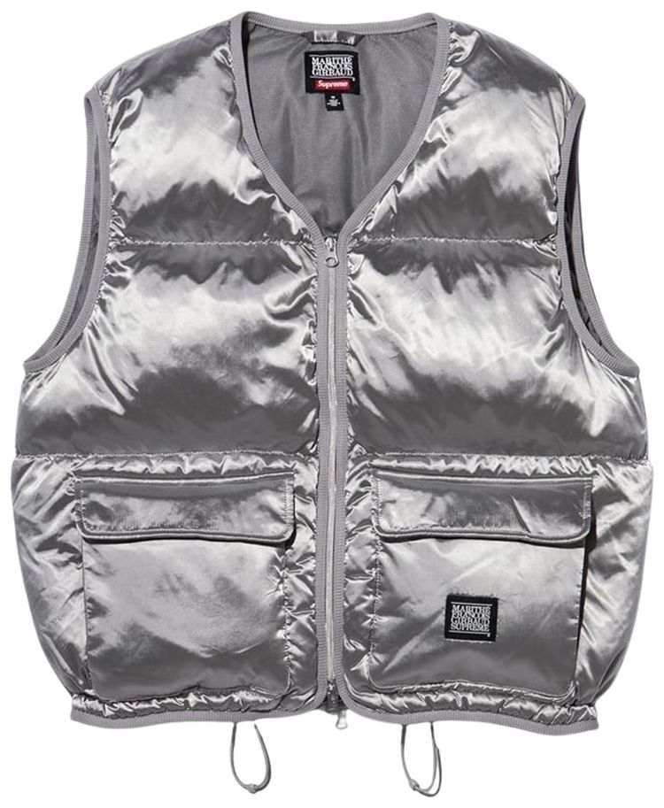 Supreme x Martithe  Francois Girbaud Down Puffer Vest Silver
