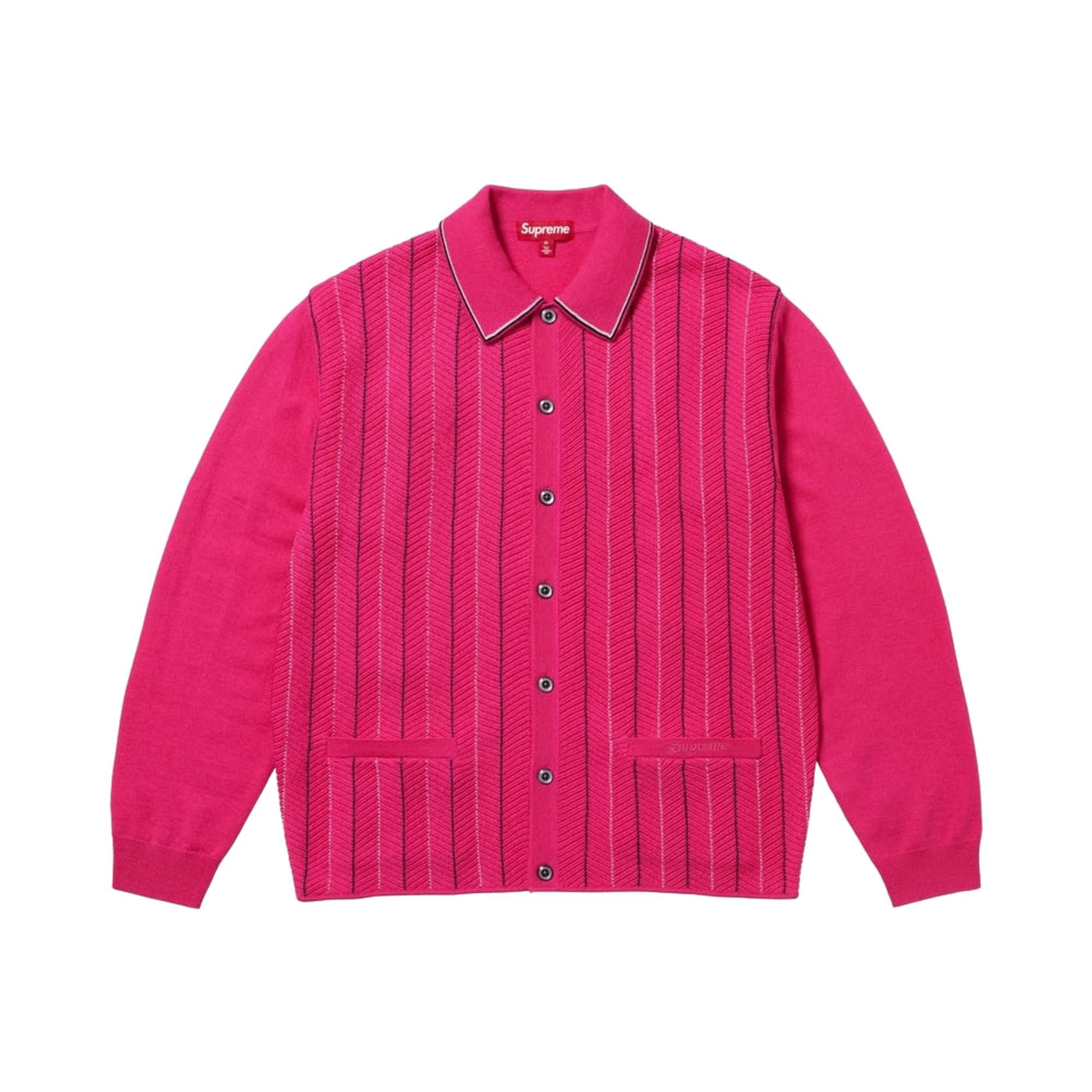 Buy Supreme Herringbone Cardigan 'Pink' - SS25SK36 PINK | GOAT