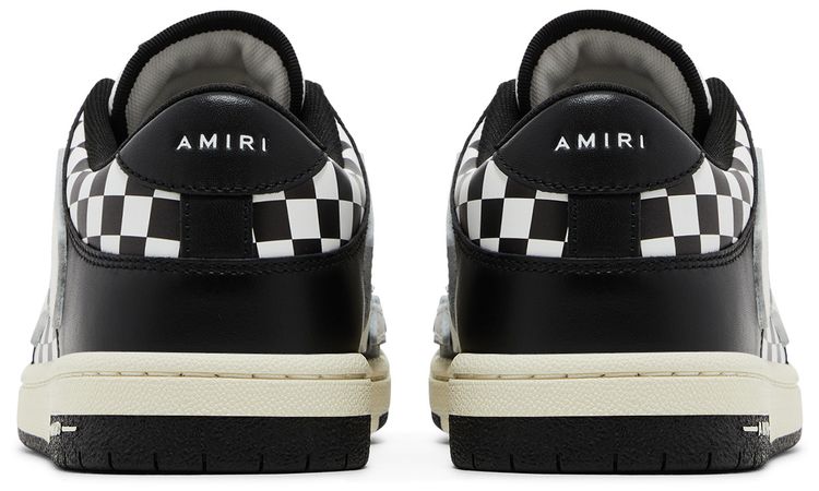 Amiri Skel Top Low Checkered   Black White
