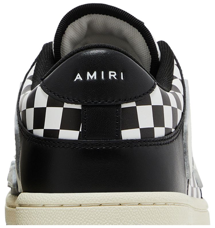 Amiri Skel Top Low Checkered   Black White