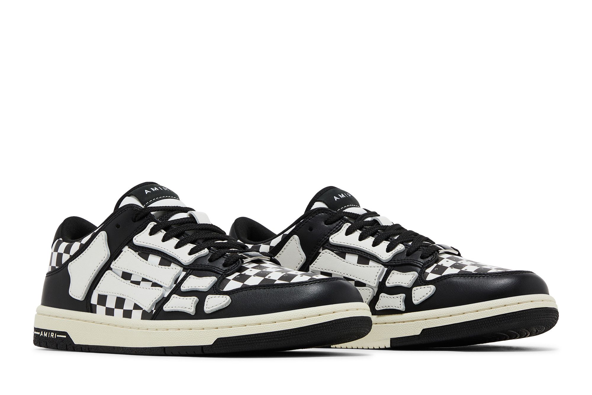 Buy Amiri Skel Top Low 'Checkered - Black White' - AMFOSR1032 099
