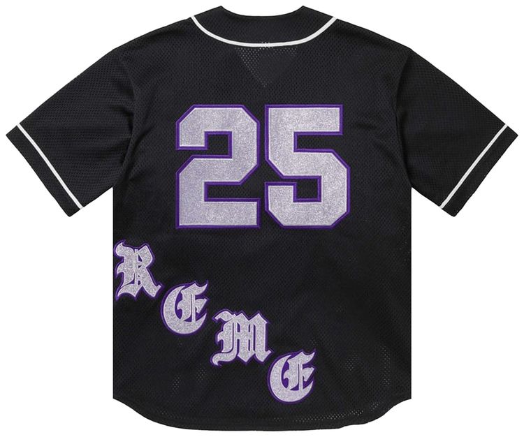 Supreme Old English Baseball Jersey Black