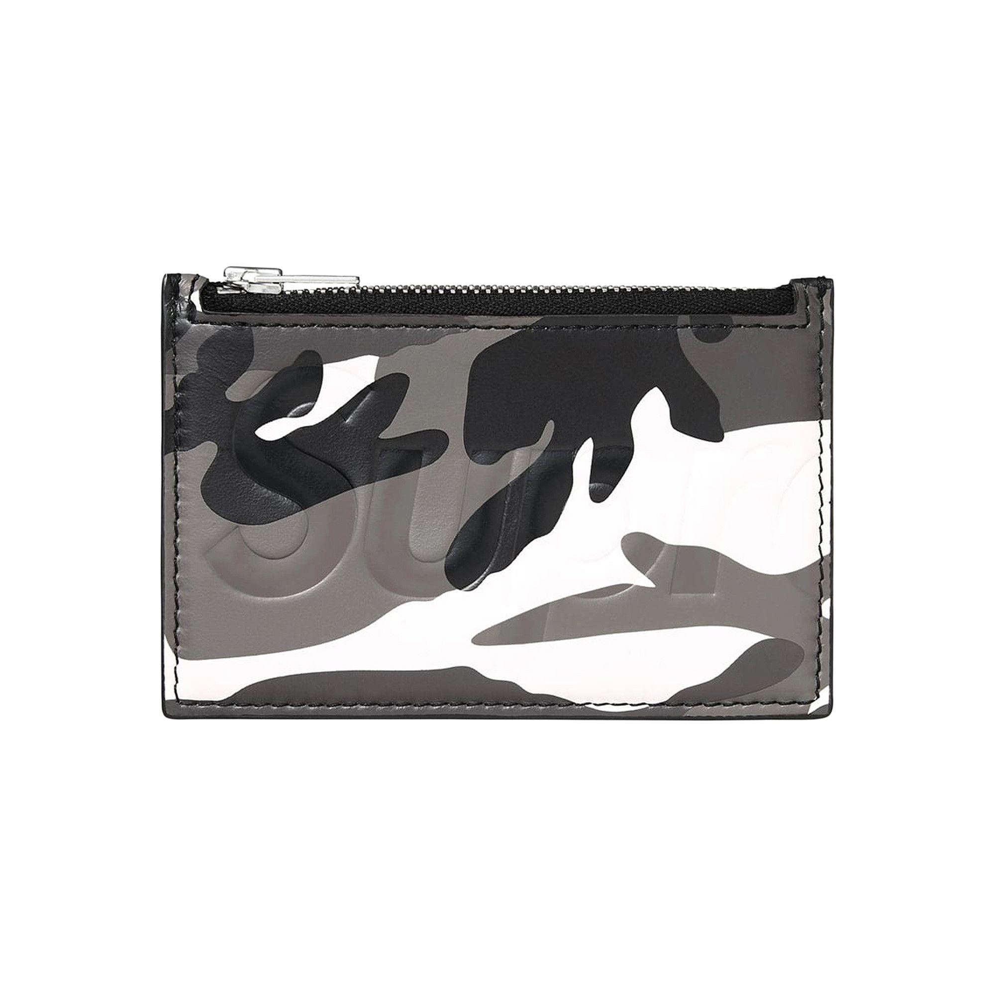 Buy Supreme Leather Zip Card Holder 'Snow Camo' - SS25B14 SNOW