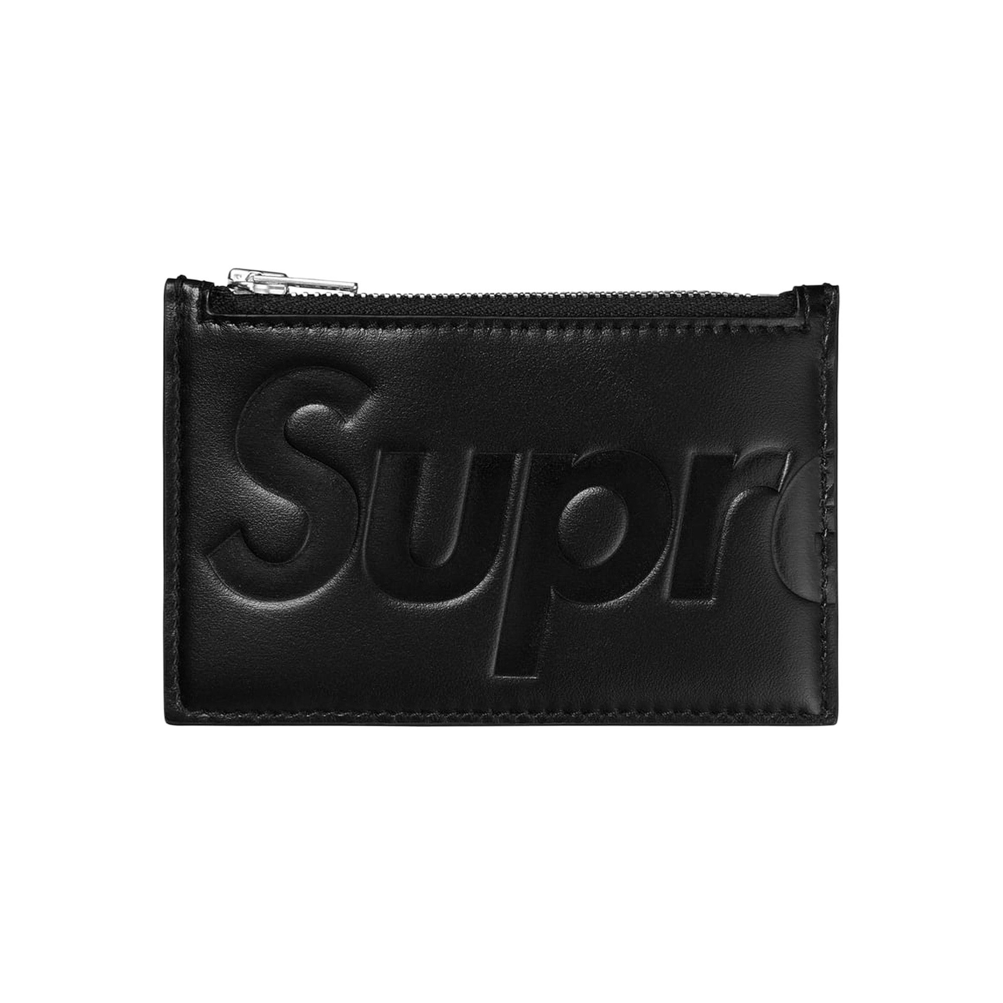 Buy Supreme Leather Zip Card Holder 'Black' - SS25B14 BLACK | GOAT
