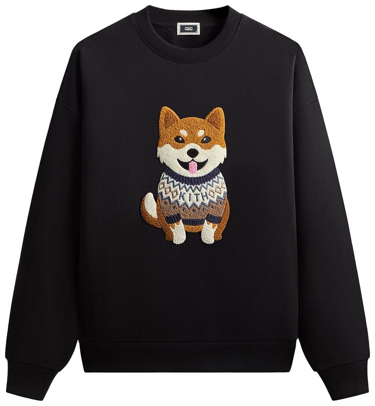 Kith Kithmas Shiba Nelson Crewneck Black Stadium