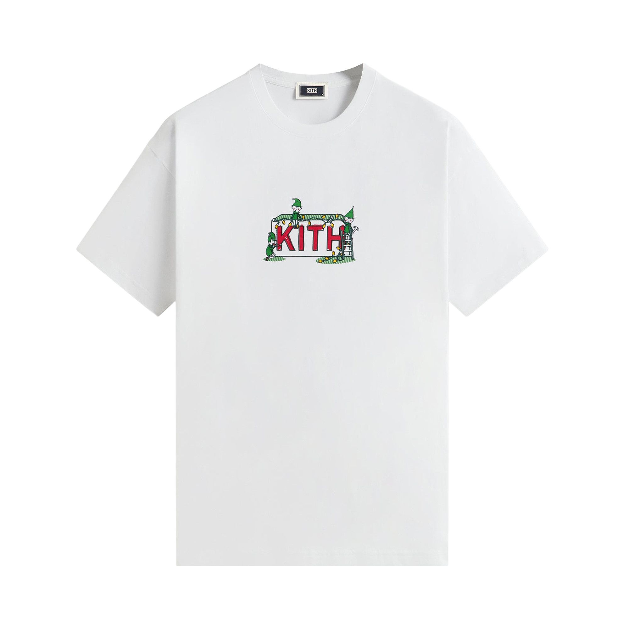KITH ホワイト Tシャツ Buy Kith Kithmas Elf Factory Tee 'White' - KHM034410 101 | GOAT