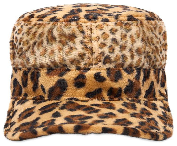 Denim Tears Faux Fur Giraffe Print Cap Multicolor