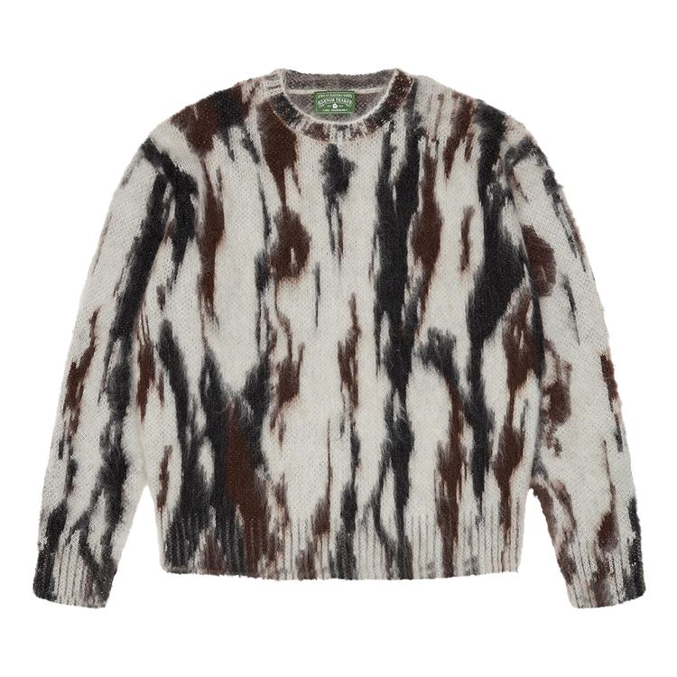 Denim Tears Camo Mohair Crewneck White