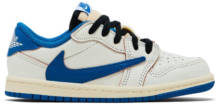 Fragment Design x Travis Scott x Air Jordan 1 Retro Low OG SP TD Sail Military Blue