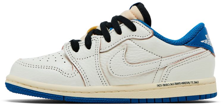 Fragment Design x Travis Scott x Air Jordan 1 Retro Low OG SP TD Sail Military Blue