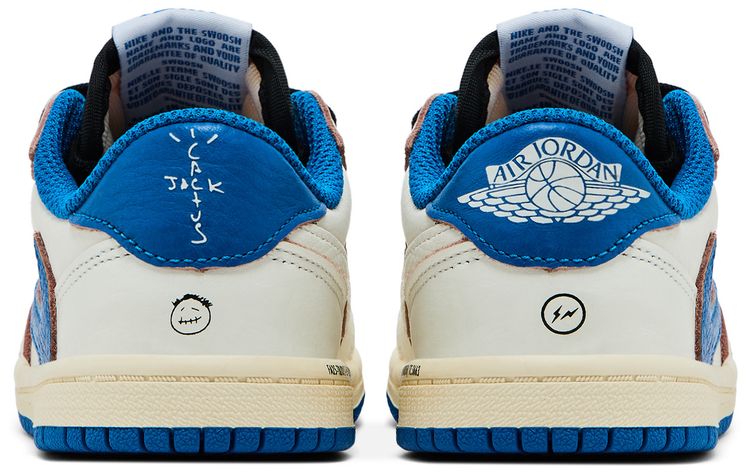 Fragment Design x Travis Scott x Air Jordan 1 Retro Low OG SP TD Sail Military Blue