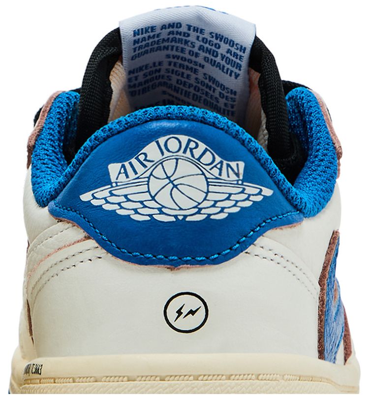 Fragment Design x Travis Scott x Air Jordan 1 Retro Low OG SP TD Sail Military Blue
