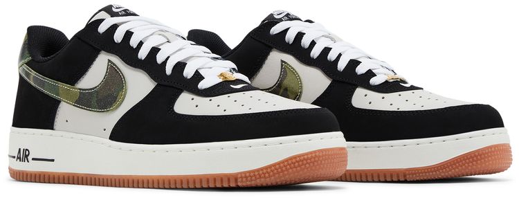 Nike Air Force 1 Low Black Patent Camo Swoosh