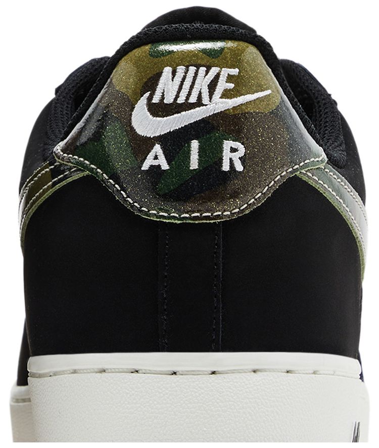 Nike Air Force 1 Low Black Patent Camo Swoosh