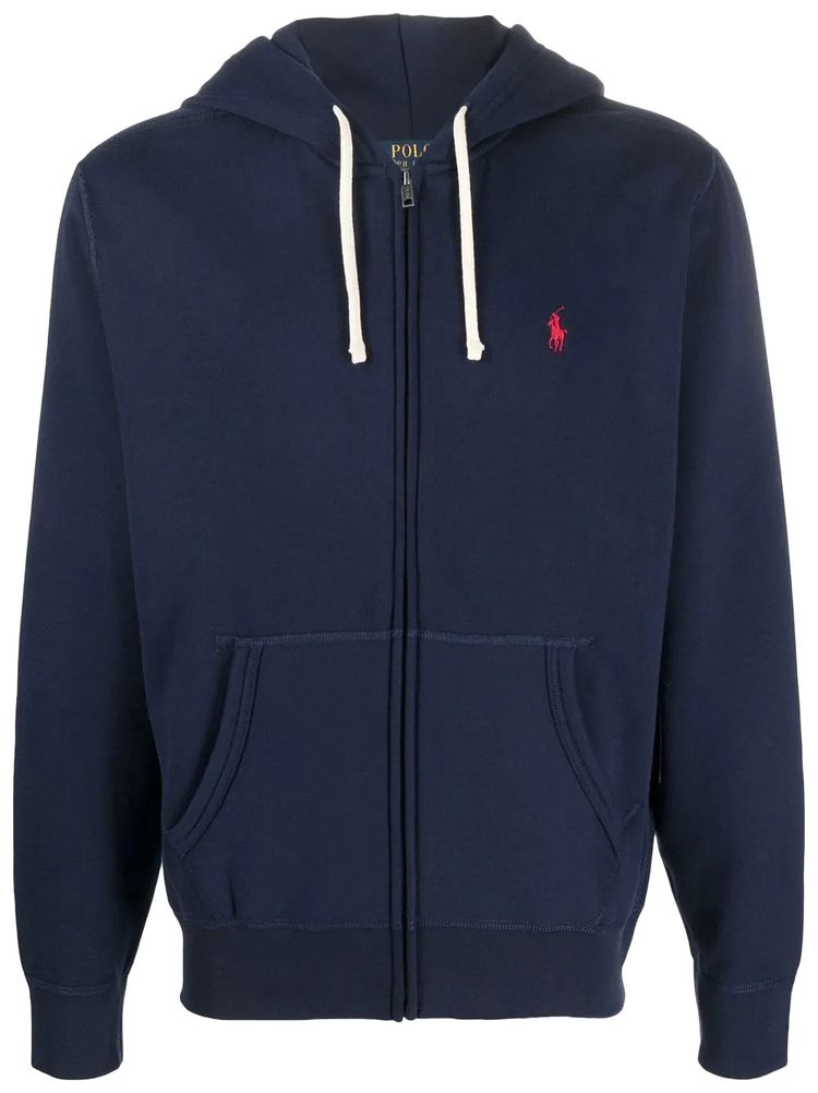 Polo Ralph Lauren Long Sleeve Fleece Full Zip Hoodie Cruise Navy