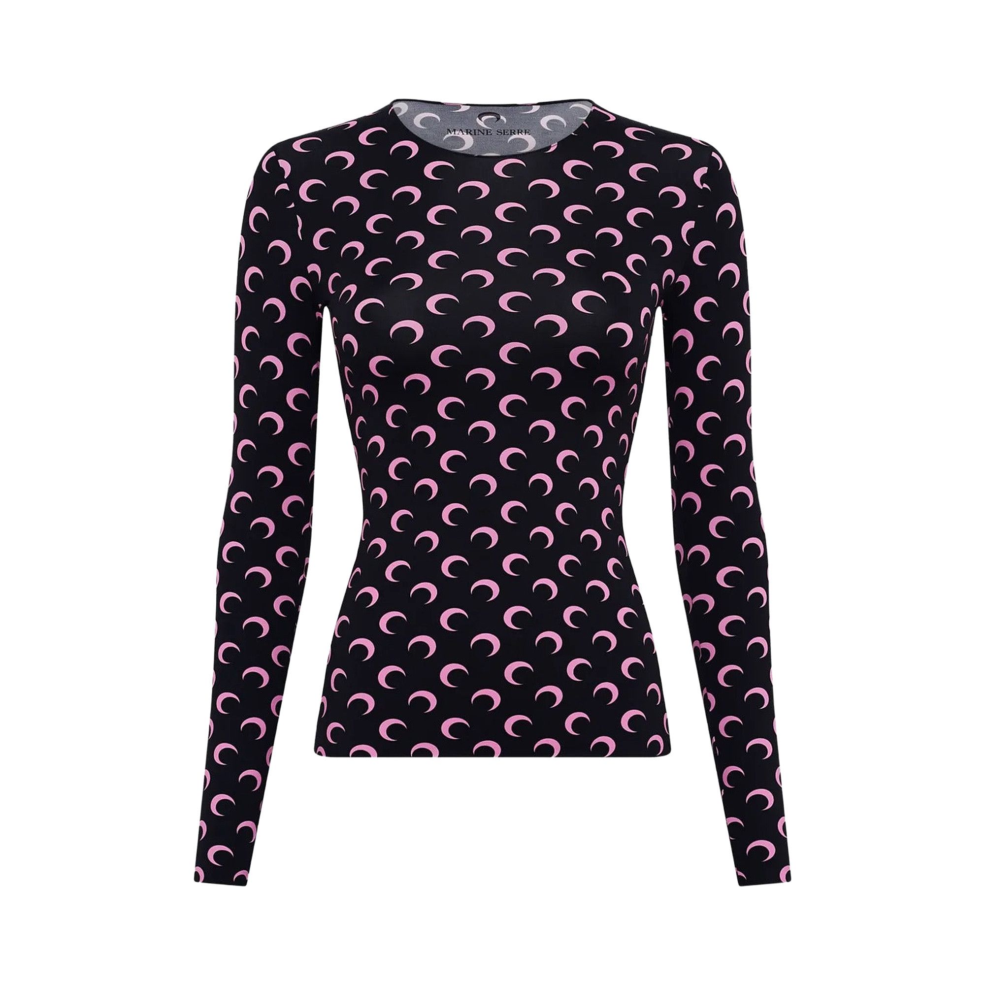 Buy Marine Serre Moon Printed Jersey Long-Sleeve Crewneck Top