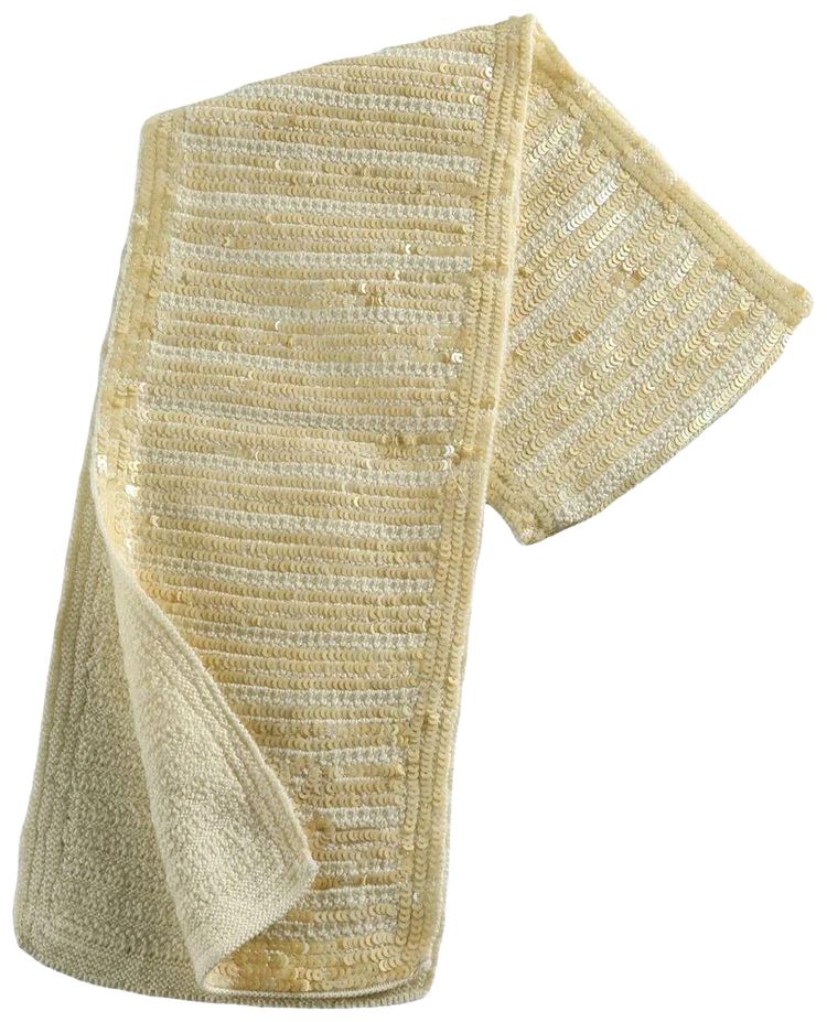 Bode Sequin Spotlight Scarf Ivory