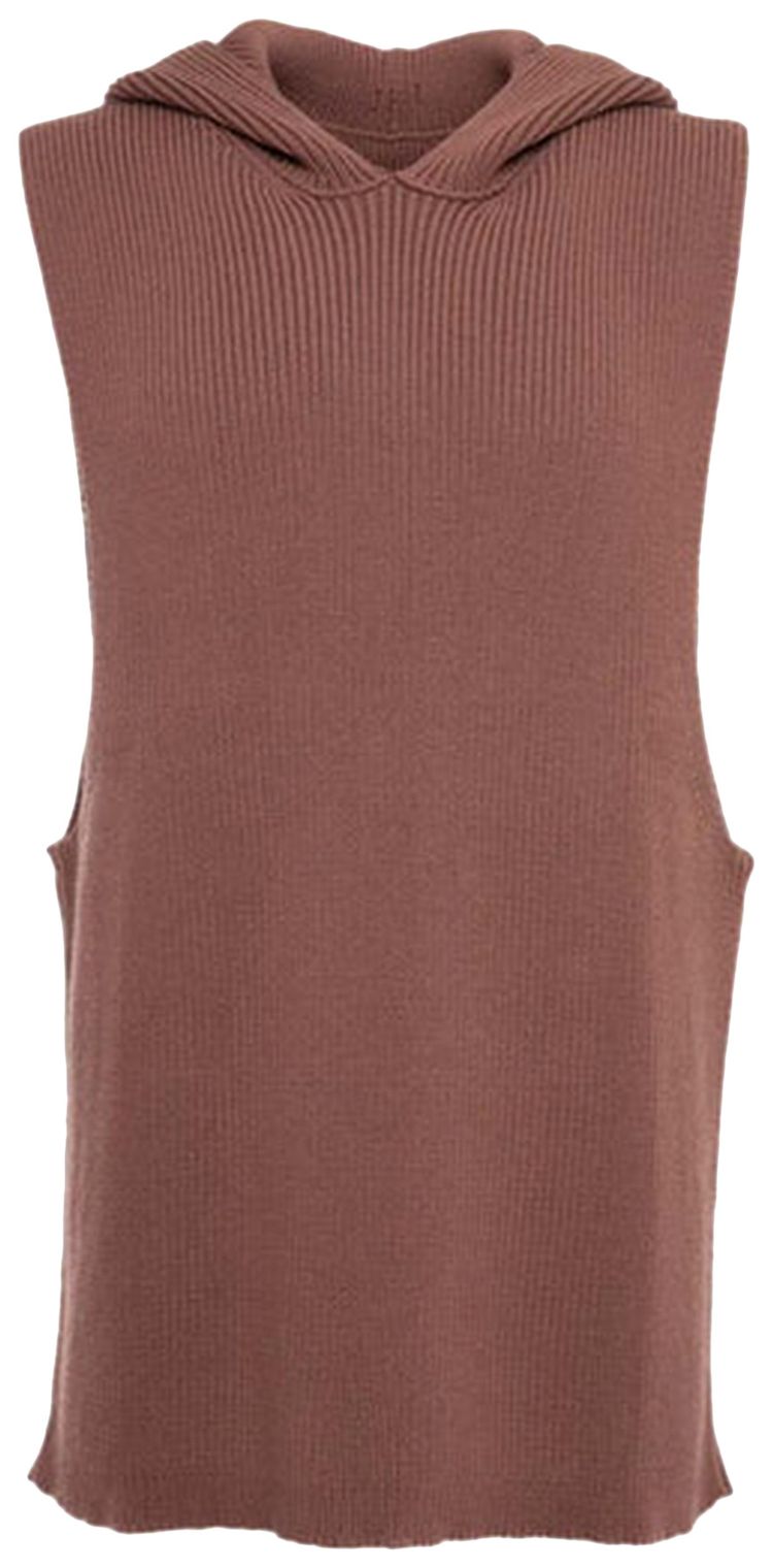 Rick Owens Hooded Tank Rosewood