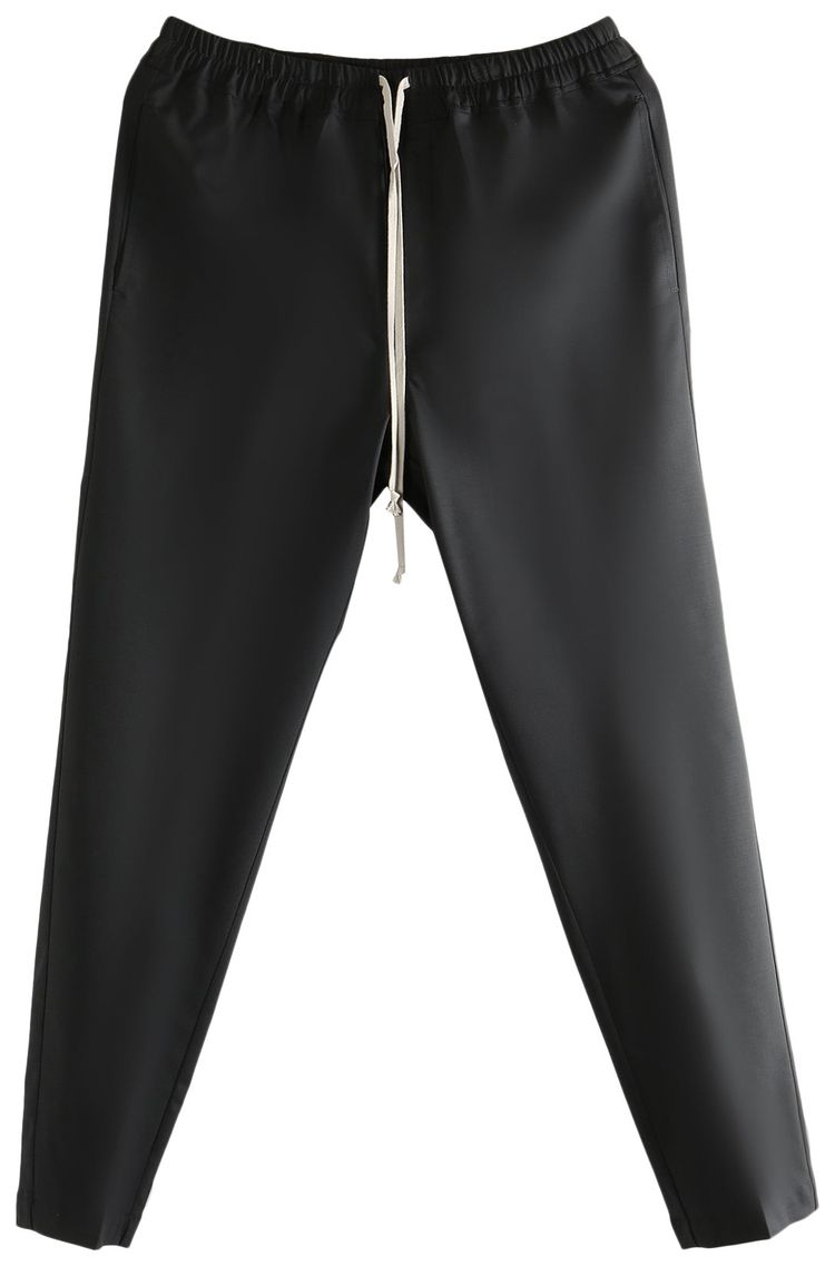 Rick Owens Drawstring Slim Long Pants Black