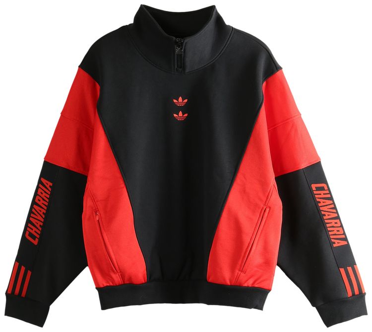 Adidas x Willy Chavarria Watsonville Mockneck Coat BlackRed