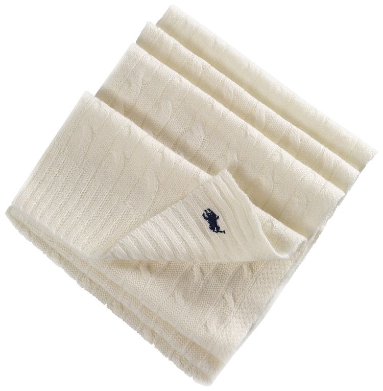 Polo Ralph Lauren Cashmere Classic Cable Scarf Cream