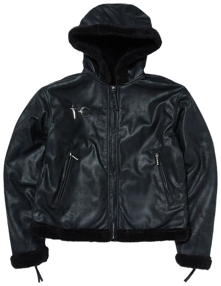 Thug Club TC Reversible Shearling Jacket Black