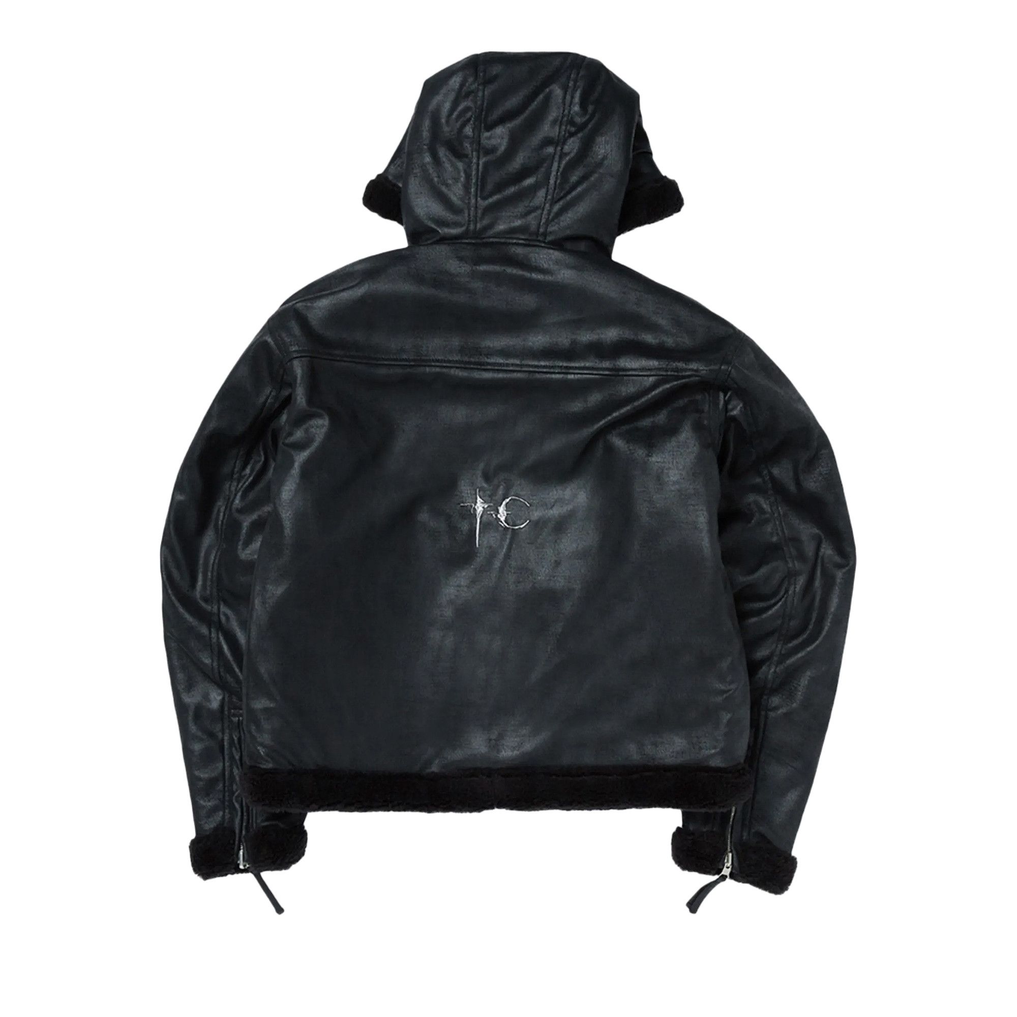 thug clubジャケット くりくり Buy Thug Club TC Reversible Shearling Jacket 'Black' - TC25JK2601