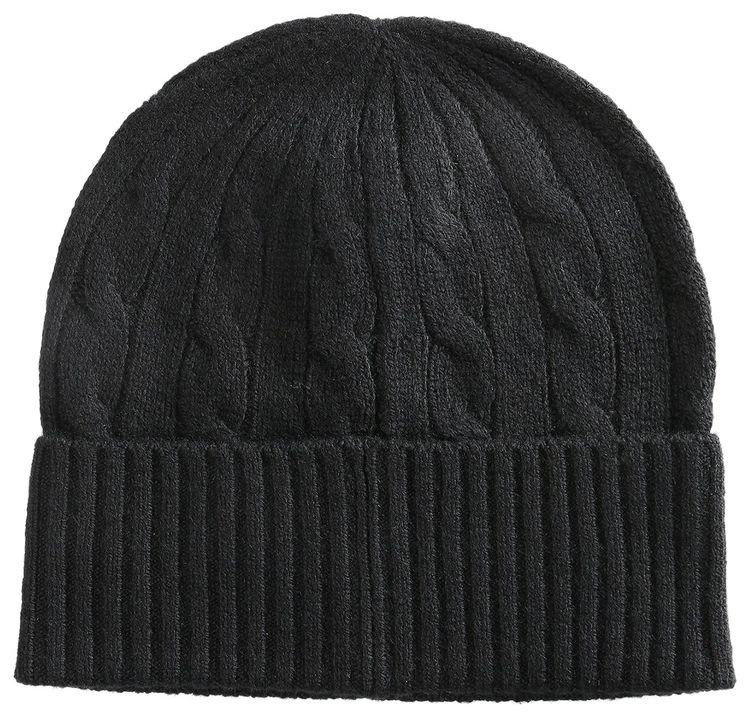 Polo Ralph Lauren Cashmere Cable Beanie Black