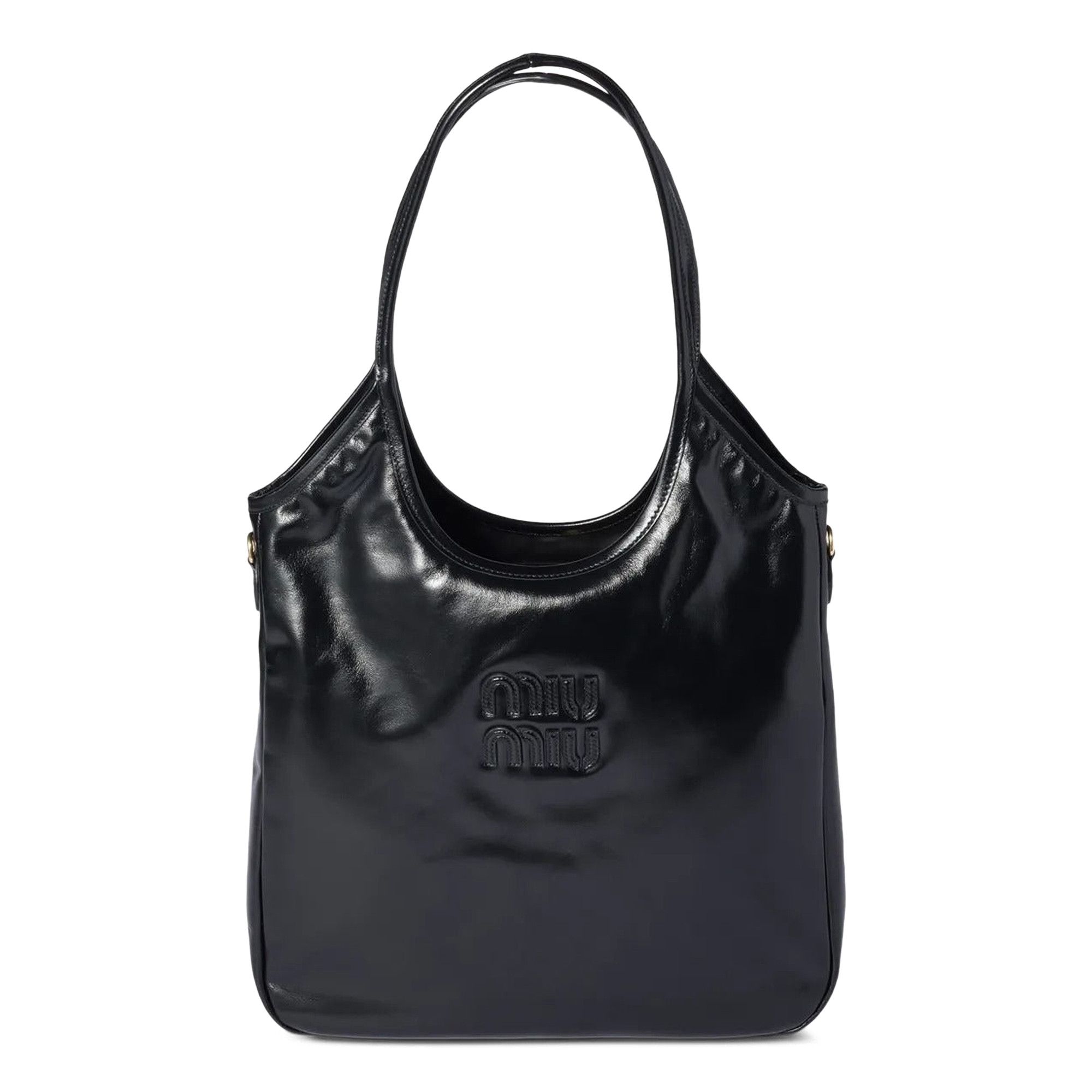 Buy Miu Miu Softy Shine Shopping Handbag 'Nero' - 5BG311 2IEO F000