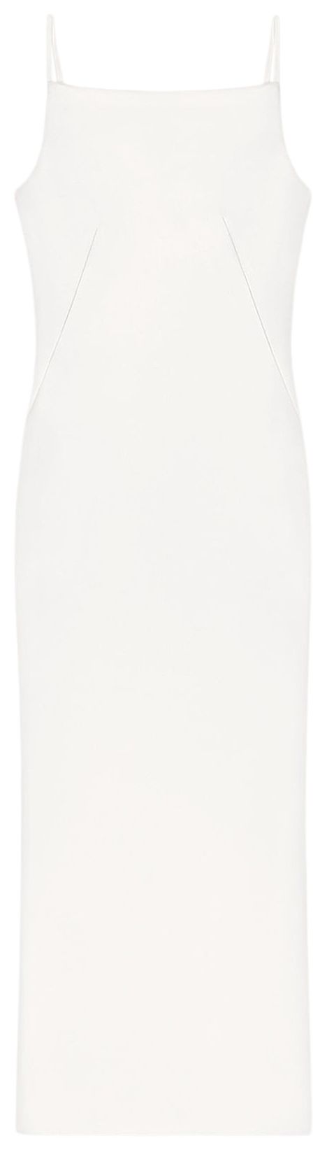 Givenchy Square Neckline Long Dress Ivory