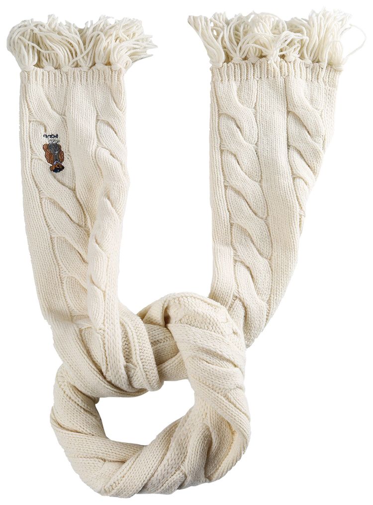 Polo Ralph Lauren Fall Bear Scarf Cream